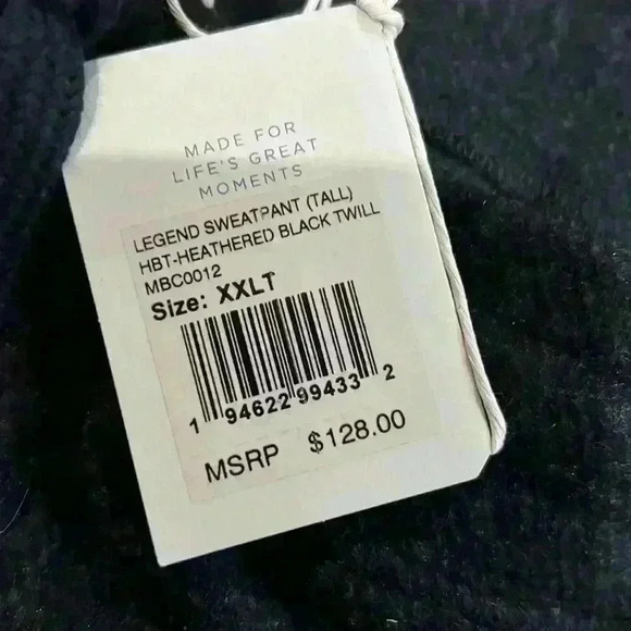 Legend Sweatpant in Heathered Black Twill - Picture 6 of 6